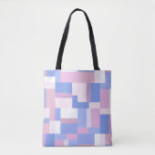 Geometrische FarbblockRechtecke - Rosa und Blau Tasche (Vorderseite)