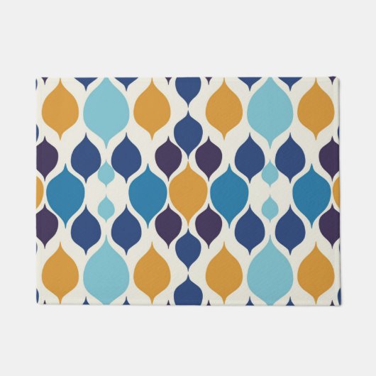 Geometrische Farben des Mitteljahrhunderts der 60e Fußmatte (Vorderseite)