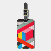 geometrische Farben Gepäckanhänger (Vorderseite vertikal)