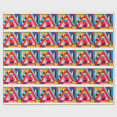 geometrische Farben Geschenkpapier (Flach)