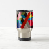geometrische Farben Reisebecher (Mittel)