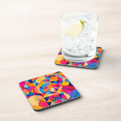Geometrische Farbenbewegung Getränkeuntersetzer (Rechte Seite)