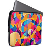 Geometrische Farbenbewegung Laptopschutzhülle (Vorne Rechts)
