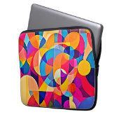 Geometrische Farbenbewegung Laptopschutzhülle (Vorderseite Links)
