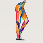 Geometrische Farbenbewegung Leggings (Rechts)
