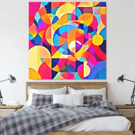 Geometrische Farbenbewegung Leinwanddruck