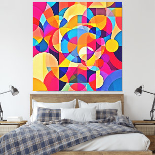 Geometrische Farbenbewegung Leinwanddruck