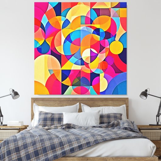 Geometrische Farbenbewegung Leinwanddruck (Insitu (Schlafzimmer))