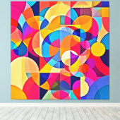 Geometrische Farbenbewegung Leinwanddruck (Insitu (Holzboden))