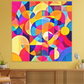 Geometrische Farbenbewegung Leinwanddruck (Insitu (Wohnzimmer))