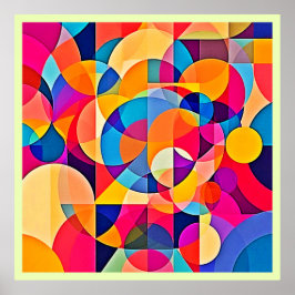 Geometrische Farbenbewegung Poster