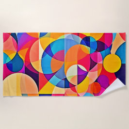 Geometrische Farbenbewegung Strandtuch