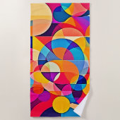 Geometrische Farbenbewegung Strandtuch (Vorderseite)