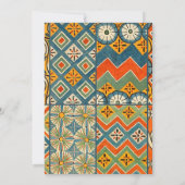 Geometrische farbenfrohe antike ägyptische Grafik Einladung (Rückseite)