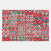 Geometrische farbenfrohe antike ägyptische Grafik Geschenkpapier Set (Vorderseite 3)