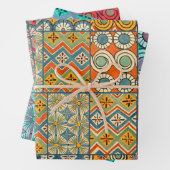 Geometrische farbenfrohe antike ägyptische Grafik Geschenkpapier Set (Beispiel)