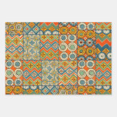 Geometrische farbenfrohe antike ägyptische Grafik Geschenkpapier Set (Vorderseite)