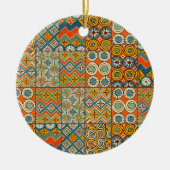 Geometrische farbenfrohe antike ägyptische Grafik Keramik Ornament (Vorne)