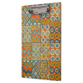 Geometrische farbenfrohe antike ägyptische Grafik Klemmbrett (Links)