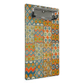 Geometrische farbenfrohe antike ägyptische Grafik Mini Klemmbrett (Schrägansicht)