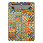 Geometrische farbenfrohe antike ägyptische Grafik Mini Klemmbrett (Vorderseite)