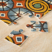 Geometrische farbenfrohe antike ägyptische Grafik Puzzle (Seite)