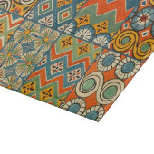 Geometrische farbenfrohe antike ägyptische Grafik Schneidebrett (Ecke)