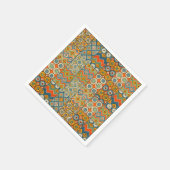 Geometrische farbenfrohe antike ägyptische Grafik Serviette (Ecke)