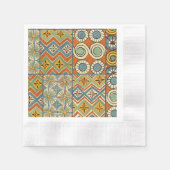 Geometrische farbenfrohe antike ägyptische Grafik Serviette (Vorderseite)