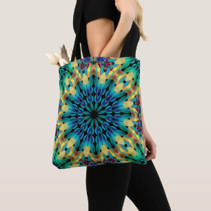 Geometrische farbenfrohe Formen Mandala Tasche