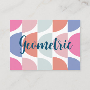Geometrische farbenfrohe Halbkreis-Geometrie Visitenkarte