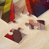 Geometrische farbenfrohe Spirale Puzzle (Seite)