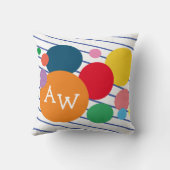 Geometrische Farbgebung für Kinderzimmer Kissen (Rückseite)