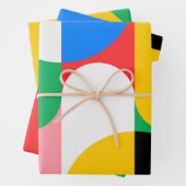 Geometrische Farbgebung Moderner Chic Cool Geschenkpapier Set (Beispiel)