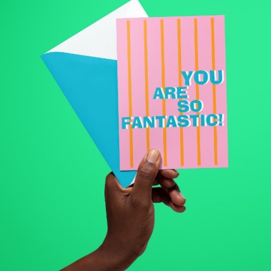 Geometrische, farbige, wertschätzende Botschaft Karte