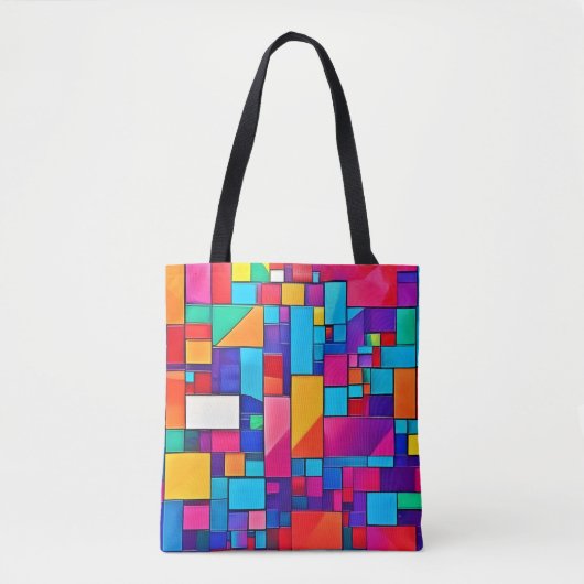 Geometrische Farbkunst Tasche (Vorderseite)