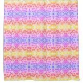 GEOMETRISCHE FARBSTOFFE BLÄTTER DUSCHVORHANG (Vorderseite)