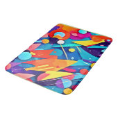 Geometrische FarbSymphonie Badematte (Schrägansicht)