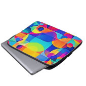 Geometrische Farbsymphonie Laptopschutzhülle (Vorne Knopf)
