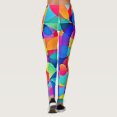 Geometrische Farbsymphonie Leggings (Rückseite)