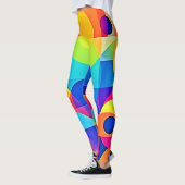 Geometrische Farbsymphonie Leggings (Links)