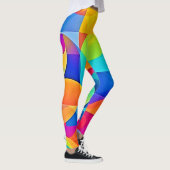 Geometrische Farbsymphonie Leggings (Rechts)