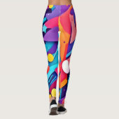 Geometrische FarbSymphonie Leggings (Rückseite)