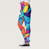 Geometrische FarbSymphonie Leggings (Links)