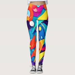 Geometrische FarbSymphonie Leggings