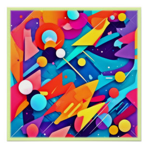 Geometrische FarbSymphonie Poster