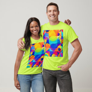 Geometrische Farbsymphonie T-Shirt