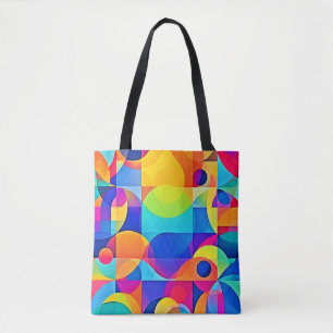 Geometrische Farbsymphonie Tasche