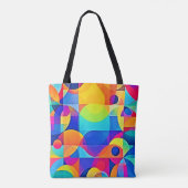 Geometrische Farbsymphonie Tasche (Rückseite)