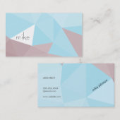 Geometrische Farbtöne (hellblau braun) Visitenkarte (Vorne/Hinten)